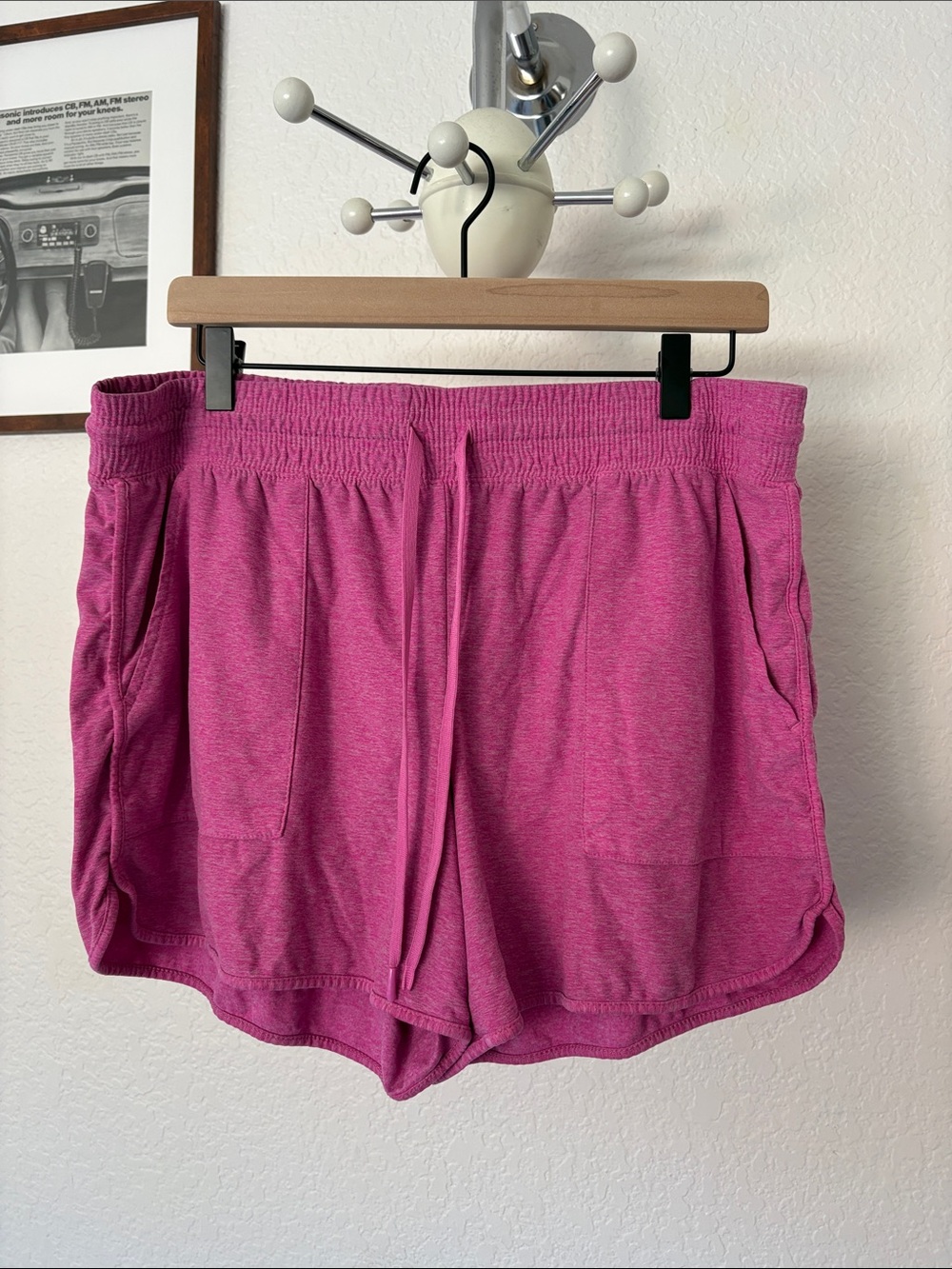Pink workout shorts